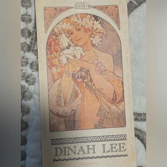 Dinah Lee Wearable Buttoned Art Shawl Wrap Scarf Floral Blue Pink Green Yellow - Picture 4 of 6